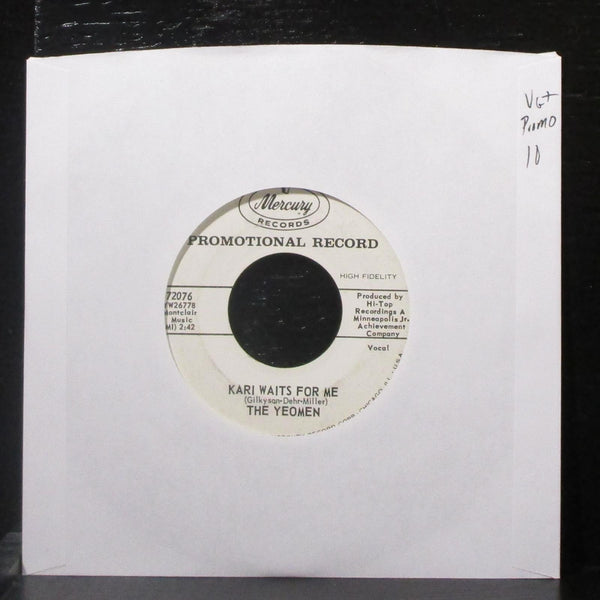 The Yeomen - Kari Waits For Me / One Mornin' 7" VG+ Promo Vinyl 45 Mercury 72076 - Shuga Records