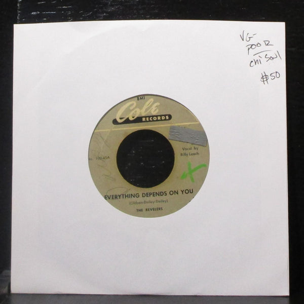The Revelers - Everything Depends On You / My Home Town 7" VG- Vinyl 45 Cole - Shuga Records