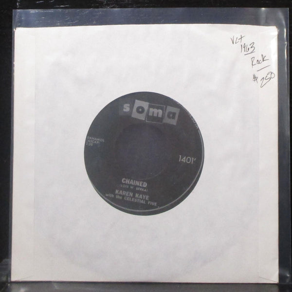 Karen Kaye - Chained / Standing On The Outside 7" VG+ Vinyl 45 Soma 1401 1963 - Shuga Records