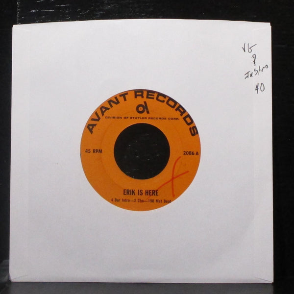 Unknown Artist - Erik Is Here / This Is The Place 7" VG Vinyl 45 Avant 2086 USA - Shuga Records