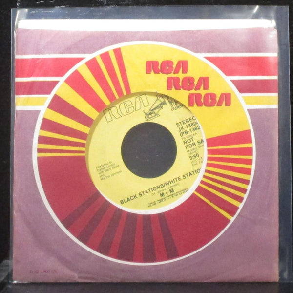 M+M - Black Stations / White Stations 7" VG+ Promo Vinyl 45 RCA JK-13824 USA - Shuga Records