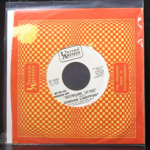 Gordon Lightfoot - Black Day In July 7" VG+ Promo Vinyl 45 United Artists 1968 - Shuga Records