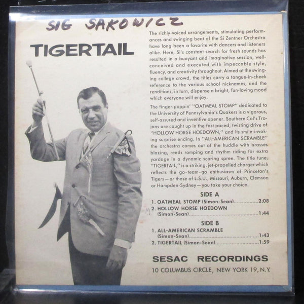 Si Zentner & His Orchestra - Tigertail EP 7" VG+ Vinyl 45 Sesac AD-78 USA - Shuga Records
