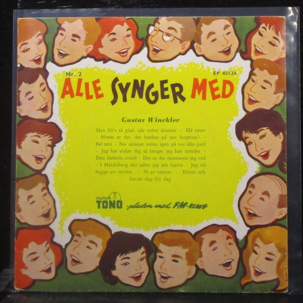 Gustav Winckler - Alle Synger Med - Nr. 2 7" VG- Vinyl 45 Denmark Tono - Shuga Records