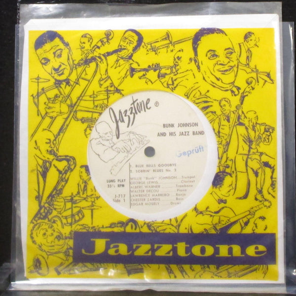 Bunk Johnson - Blue Bells Goodbye EP 7" VG+ Vinyl 45 Jazztone J-717 USA - Shuga Records