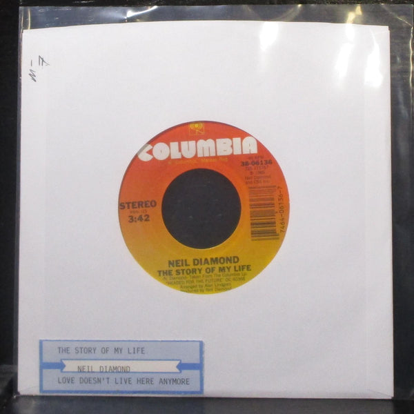Neil Diamond - The Story Of My Life 7" Mint- Vinyl 45 Columbia 38-06136 USA 1987 - Shuga Records