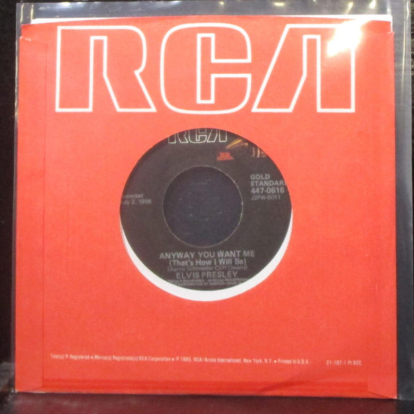 Elvis Presley - Love Me Tender / Anyway You Want Me 7" Mint- Vinyl 45 RCA 1977 - Shuga Records