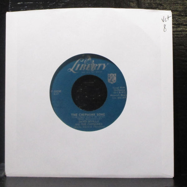 David Seville & Chipmunks - The Chipmunk Song 7" VG+ Vinyl 45 Liberty F-55250 - Shuga Records