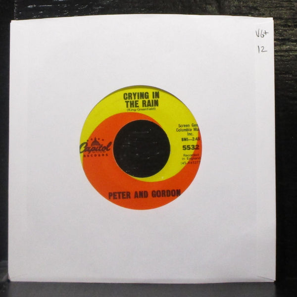 Peter & Gordon - Crying In The Rain / Don't Pity Me 7" VG+ Vinyl 45 Capitol 5532 - Shuga Records