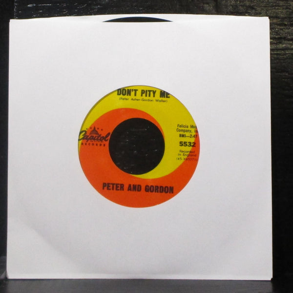 Peter & Gordon - Crying In The Rain / Don't Pity Me 7" VG+ Vinyl 45 Capitol 5532 - Shuga Records