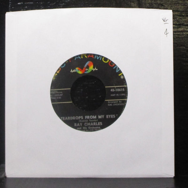Ray Charles - Teardrops From My Eyes / Cry 7" VG Vinyl 45-10615 ABC-Paramount - Shuga Records
