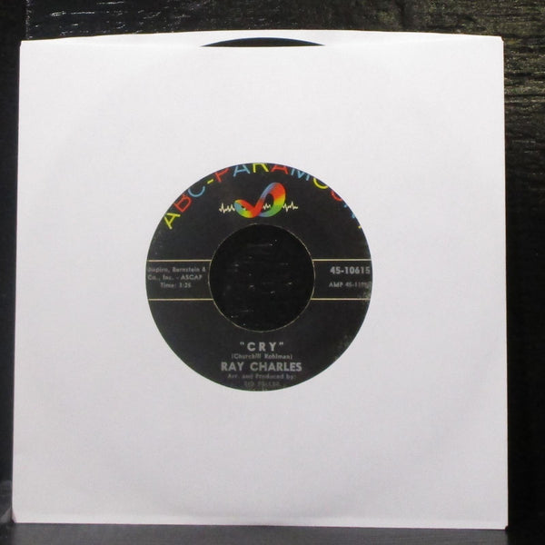 Ray Charles - Teardrops From My Eyes / Cry 7" VG Vinyl 45-10615 ABC-Paramount - Shuga Records