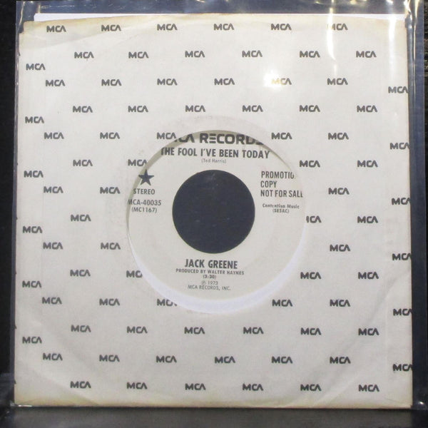 Jack Greene - The Fool I've Been Today 7" VG+ Promo Vinyl 45 MCA-40035 USA 1973 - Shuga Records