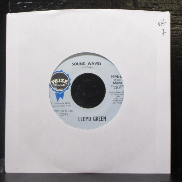 Lloyd Green - Sound Waves / Tom's Tavern Blues 7" VG+ Promo Vinyl 45 Prize 1971 - Shuga Records
