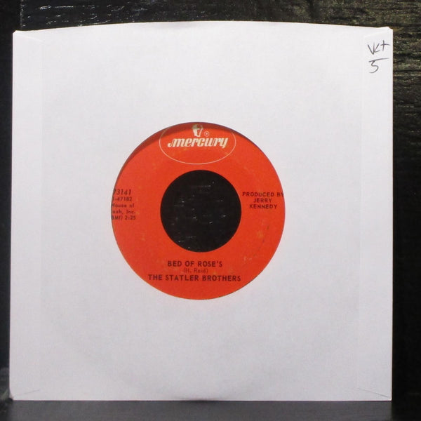 The Statler Brothers - Bed Of Rose's / The Last Goodbye 7" VG+ Vinyl 45 Mercury - Shuga Records