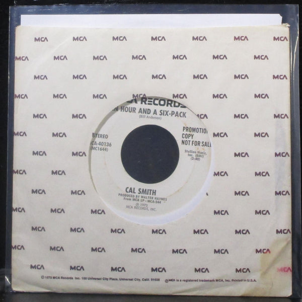 Cal Smith - Bleep You / An Hour And A Six-Pack 7" VG+ Promo Vinyl 45 MCA-40136 - Shuga Records