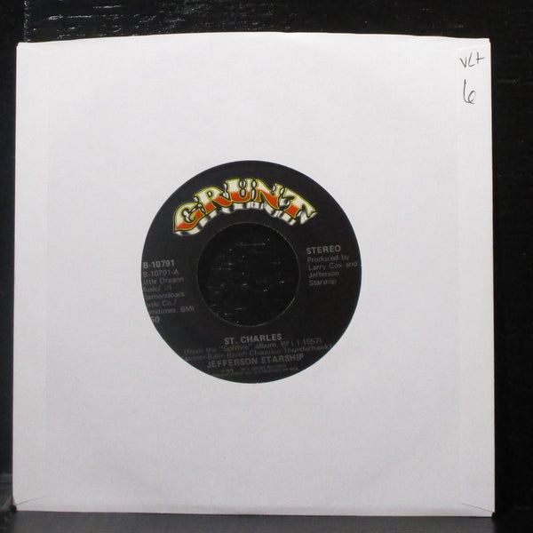 Jefferson Starship - St. Charles / Love Lovely Love 7" VG+ Vinyl 45 Grunt 1976 - Shuga Records