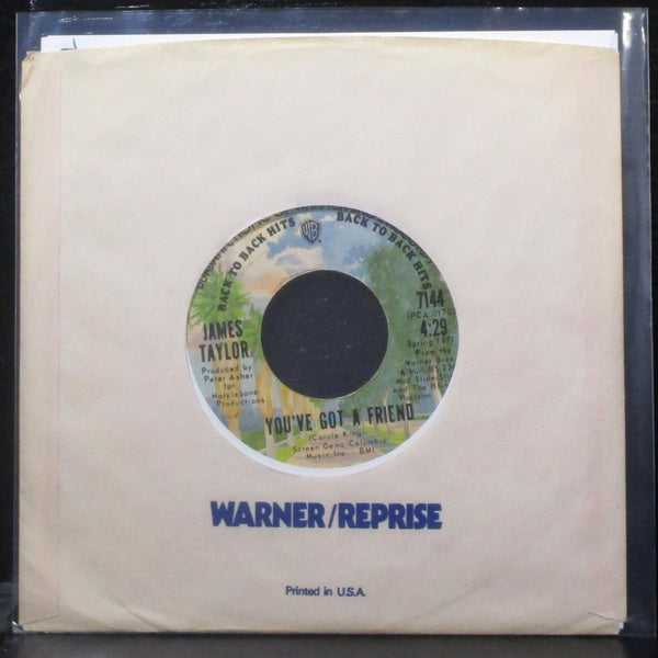 James Taylor - Steamroller / You've Got A Friend 7" VG+ Vinyl 45 WB 7144 USA - Shuga Records