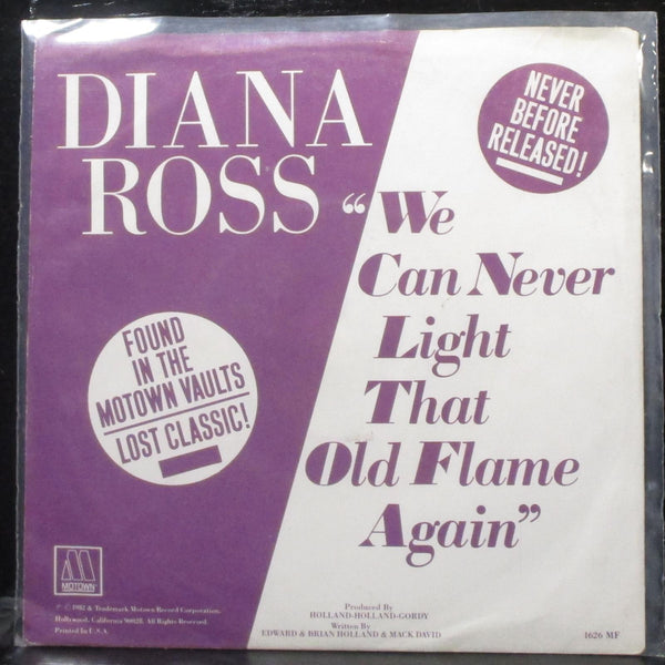 Diana Ross - We Can Never Light That Old Flame Again 7" Mint-- Promo Vinyl 45 - Shuga Records