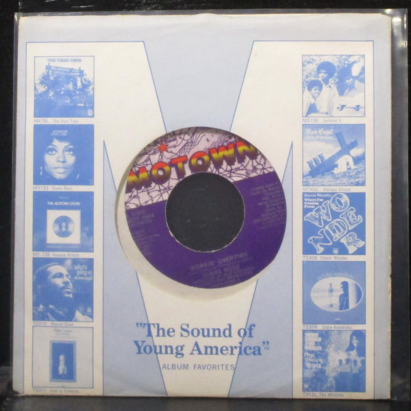 Diana Ross - Workin' Overtime 7" VG+ Vinyl 45 Motown MOT-1964 USA 1989 - Shuga Records