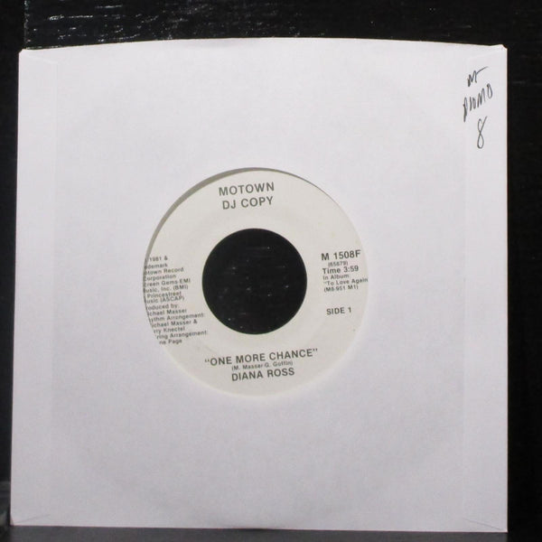 Diana Ross - One More Chance 7" Mint- Promo Vinyl 45 Motown M 1508F USA 1981 - Shuga Records