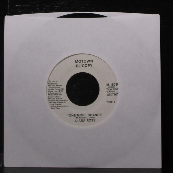 Diana Ross - One More Chance 7" Mint- Promo Vinyl 45 Motown M 1508F USA 1981 - Shuga Records