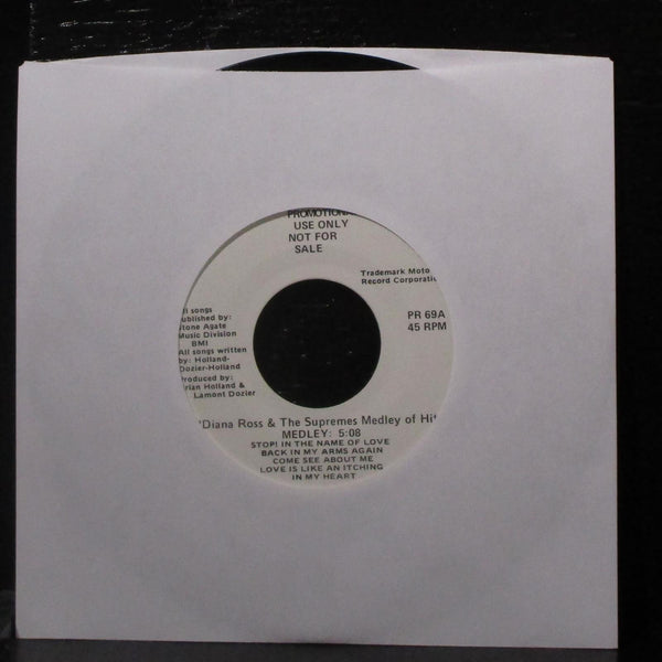 Diana Ross & The Supremes - Medley Of Hits 7" Mint- Promo Vinyl 45 Motown PR 69 - Shuga Records
