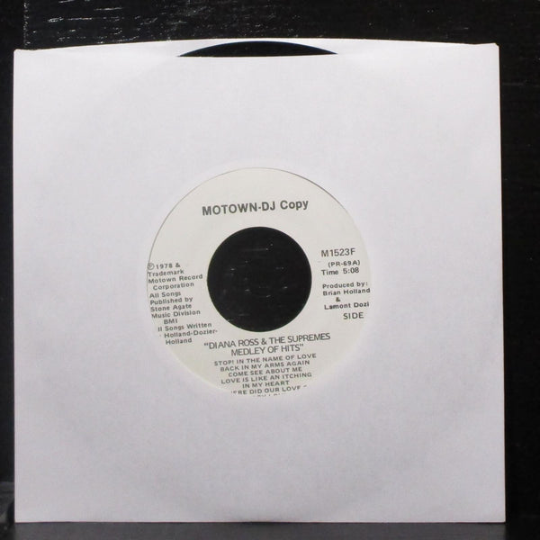 Diana Ross & The Supremes - Medley Of Hits 7" Mint- Promo Vinyl 45 Motown M1523F - Shuga Records