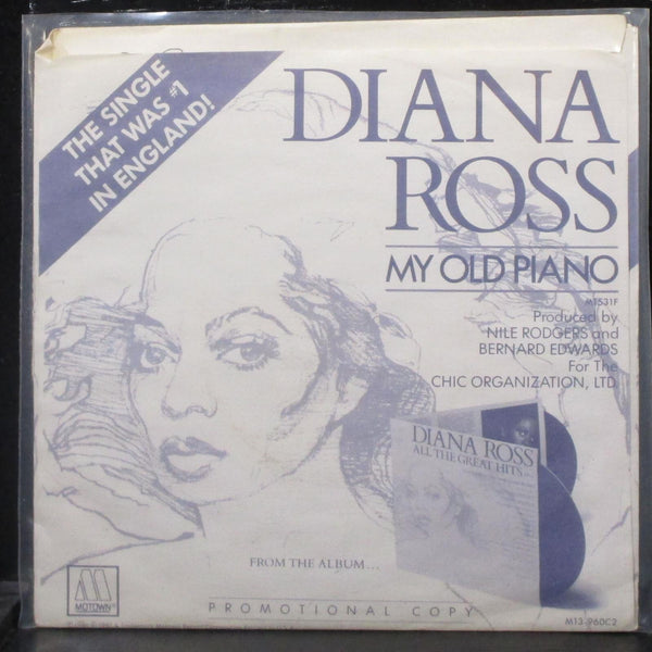 Diana Ross - My Old Piano 7" Mint- Promo Vinyl 45 Motown M 1531F USA 1980 - Shuga Records