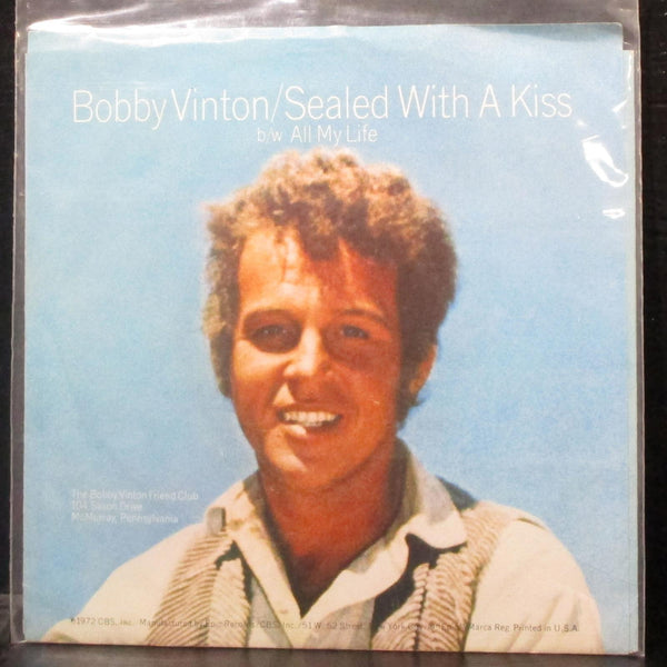 Bobby Vinton - Sealed With A Kiss / All My Life 7" VG+ Vinyl 45 Epic 5-10861 USA - Shuga Records