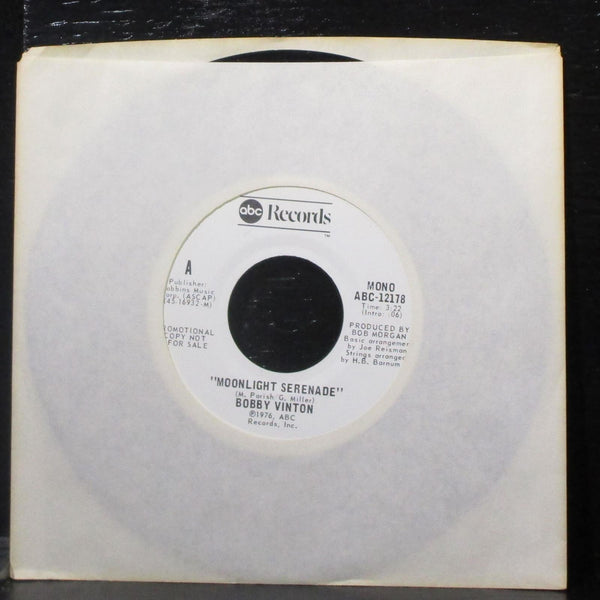 Bobby Vinton - Moonlight Serenade 7" Mint- Promo Vinyl 45 ABC-12178 USA 1976 - Shuga Records