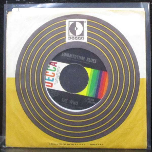 The Who - Summertime Blues / Heaven And Hell 7" VG+ Vinyl 45 Decca 32708 USA - Shuga Records