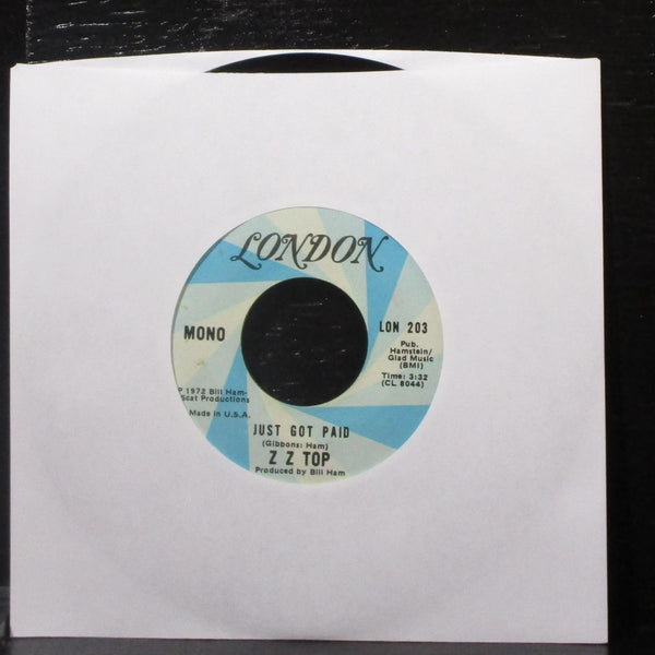 ZZ Top - La Grange / Just Got Paid 7" VG+ Vinyl 45 London LON 203 USA 1973 - Shuga Records