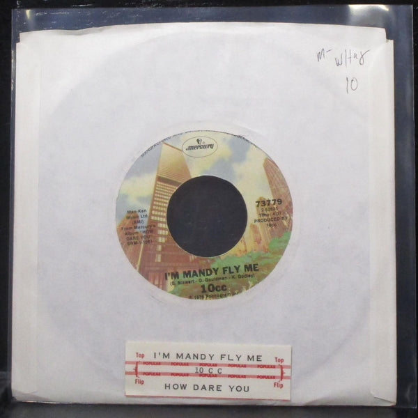 10cc - I'm Mandy Fly Me / How Dare You 7" Mint- Vinyl 45 Mercury 73779 USA 1976 - Shuga Records