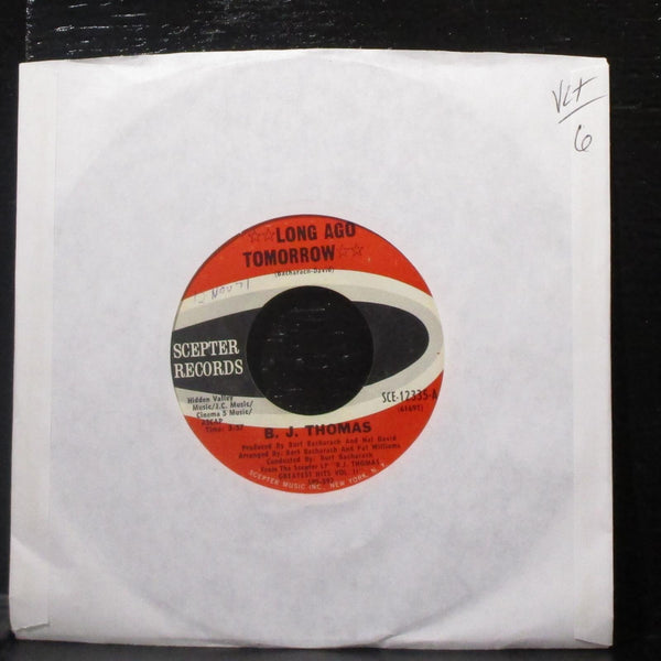 B.J. Thomas - Long Ago Tomorrow 7" VG+ Vinyl 45 Scepter SCE-12335 USA 1971 - Shuga Records