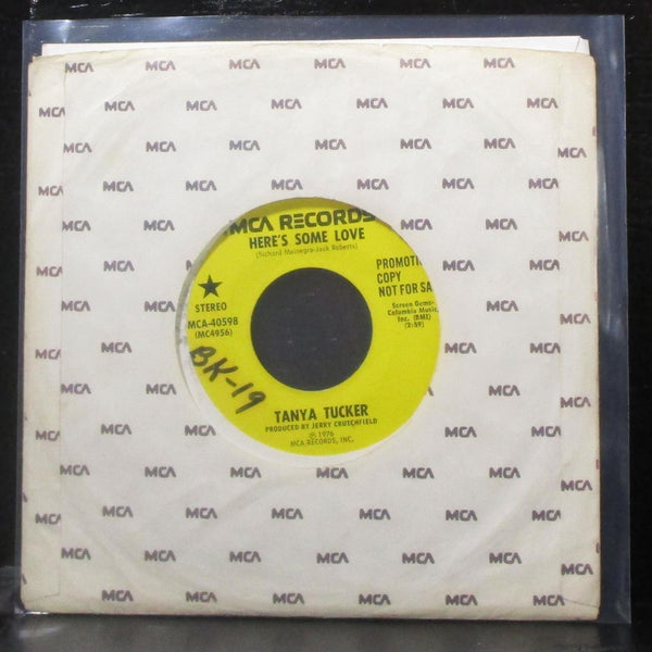 Tanya Tucker - Here's Some Love 7" VG+ Promo Vinyl 45 MCA-40598 USA 1976 - Shuga Records