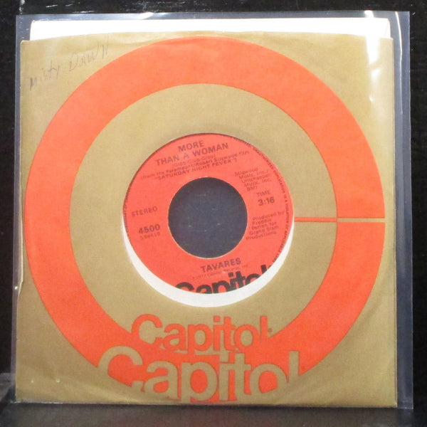 Tavares - More Than A Woman / Keep In Touch 7" VG+ Vinyl 45 Capitol 4500 USA - Shuga Records