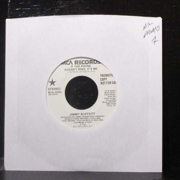 Jimmy Buffett - If The Phone Doesn't Ring, It's Me 7" Mint- Promo Vinyl 45 MCA - Shuga Records