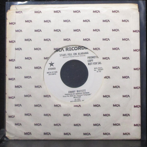Jimmy Buffett - Stars Fell On Alabama 7" VG+ Promo Vinyl 45 MCA-51105 USA 1980 - Shuga Records