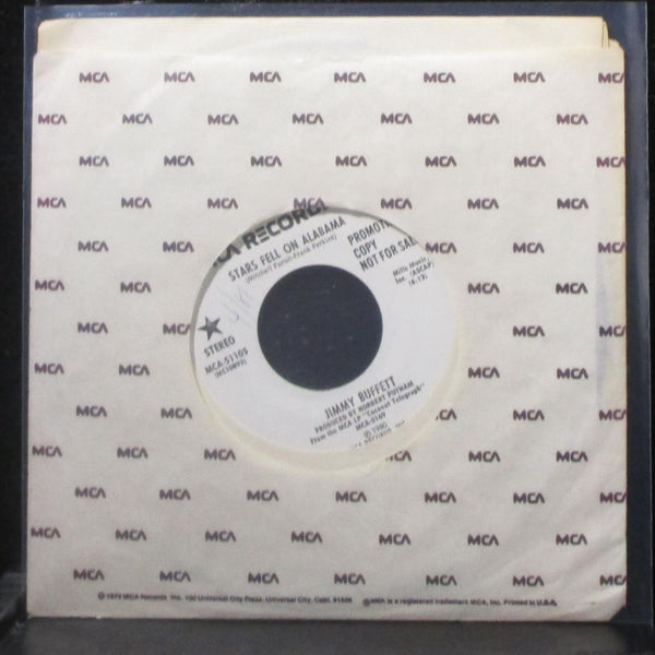 Jimmy Buffett - Stars Fell On Alabama 7" VG+ Promo Vinyl 45 MCA-51105 USA 1980 - Shuga Records