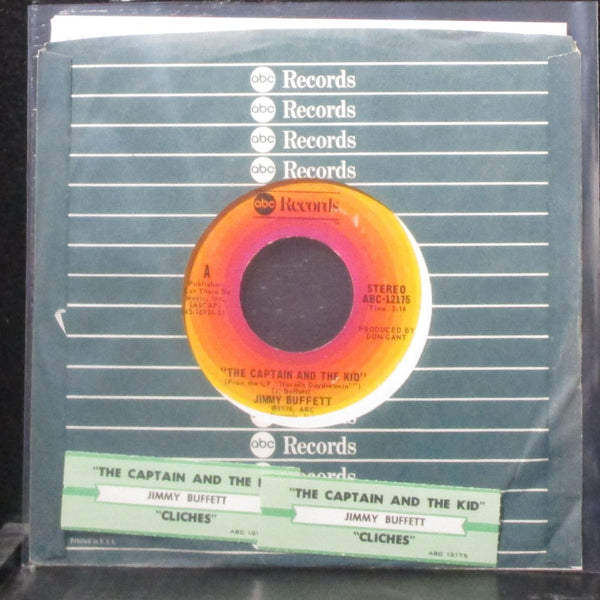 Jimmy Buffett - The Captain And The Kid / Cliches 7" VG+ Vinyl 45 ABC-12175 USA - Shuga Records