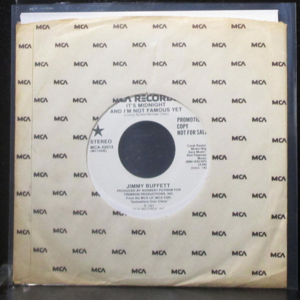 Jimmy Buffett - It's Midnight And I'm Not Famous Yet 7" Mint- Promo Vinyl 45 MCA - Shuga Records