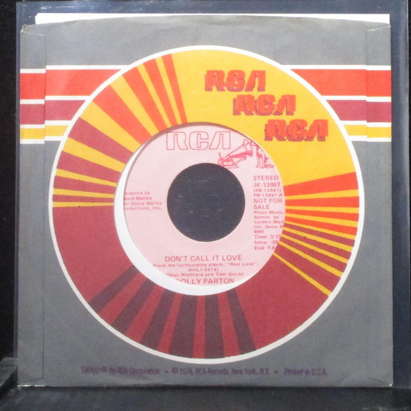 Dolly Parton - Don't Call It Love 7" Mint- Promo Red Vinyl 45 RCA JK-13987 USA - Shuga Records