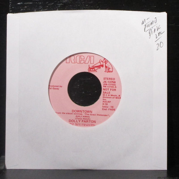 Dolly Parton - Downtown 7" Mint- Promo Vinyl 45 RCA JK-13756 pink label 1984 - Shuga Records