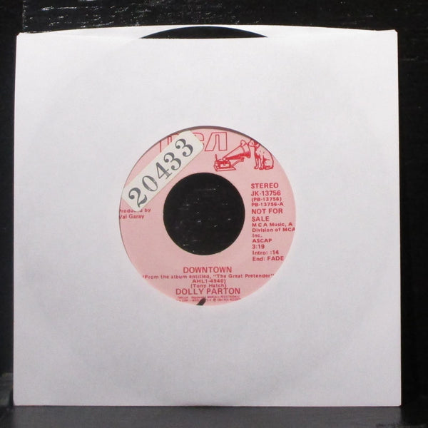 Dolly Parton - Downtown 7" Mint- Promo Vinyl 45 RCA JK-13756 pink label 1984 - Shuga Records