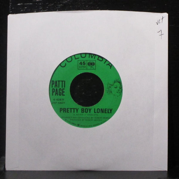 Patti Page - Just A Simple Melody / Pretty Boy Lonely 7" VG+ Vinyl 45 Columbia - Shuga Records