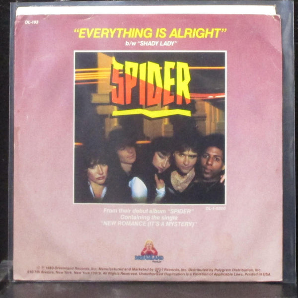 Spider - Everything Is Alright / Shady Lady 7" Mint- Promo Vinyl 45 Dreamland - Shuga Records