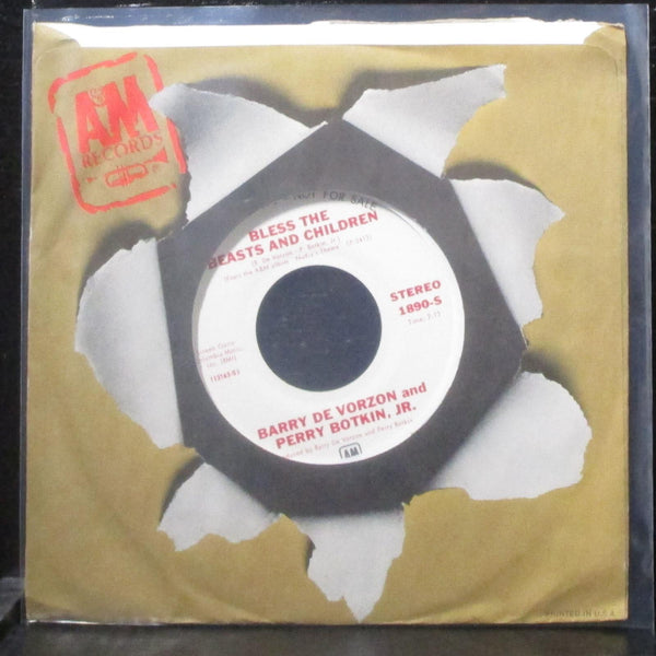 Barry De Vorzon & Perry Botkin, Jr. - Bless The Beasts & Children 7" Mint- Promo - Shuga Records
