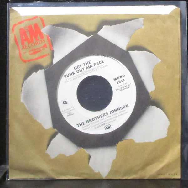 The Brothers Johnson - Get The Funk Out Ma Face 7" Mint- Promo Vinyl 45 A&M 1851 - Shuga Records