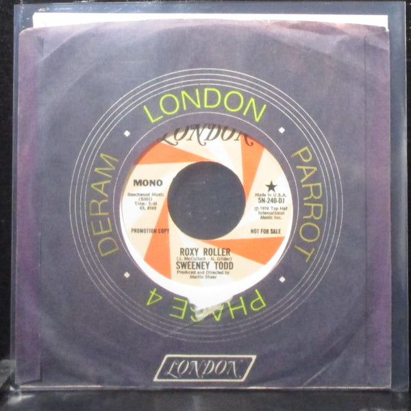 Sweeney Todd - Roxy Roller 7" Mint- Promo Vinyl 45 London 5N-240-DJ USA 1976 - Shuga Records